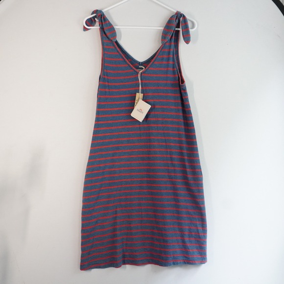 Faherty Dresses & Skirts - Faherty Florence Dress XS Indigo Dyed Brenton Stripe‎ Tie Strap Sleeveless NWT